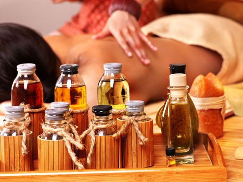 Various types of massage oils Various types of massage oils