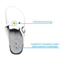 Birkenstock Boston ESD, TÜV-certified, white, various sizes