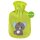 Hot water bottle with velour cover