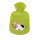 Hot water bottle with velour cover