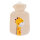 Hot water bottle with velour cover