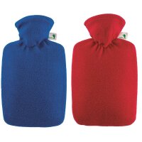 Hugo Frosch Classic Hot Water Bottle 1.8 L, Fleece Cover,...