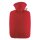 Hugo Frosch Classic Hot Water Bottle 1.8 L, Fleece Cover, Red or Blue