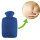 Hugo Frosch Classic Hot Water Bottle 1.8 L, Fleece Cover, Red or Blue