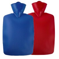 Hugo Frosch Classic hot water bottle 1.8 L, lamella, red...
