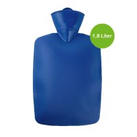 Hugo Frosch Classic hot water bottle 1.8 L, lamella, red or blue