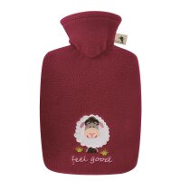 Hugo Frosch Classic hot water bottle 1.8 L, fleece cover...