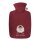 Hugo Frosch Classic hot water bottle 1.8 L, fleece cover "feel good", gray or red