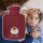 Hugo Frosch Classic hot water bottle 1.8 L, fleece cover "feel good", gray or red