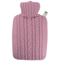 Hugo Frosch Classic Hot Water Bottle 1.8 L, knitted cover, various. Pattern