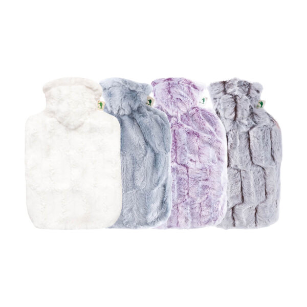 Hugo Frosch Classic Hot Water Bottle 1,8 L, fleece cover, various. Colors