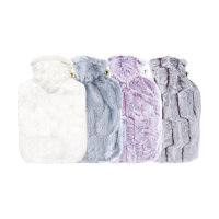 Hugo Frosch Classic Hot Water Bottle 1,8 L, fleece cover,...