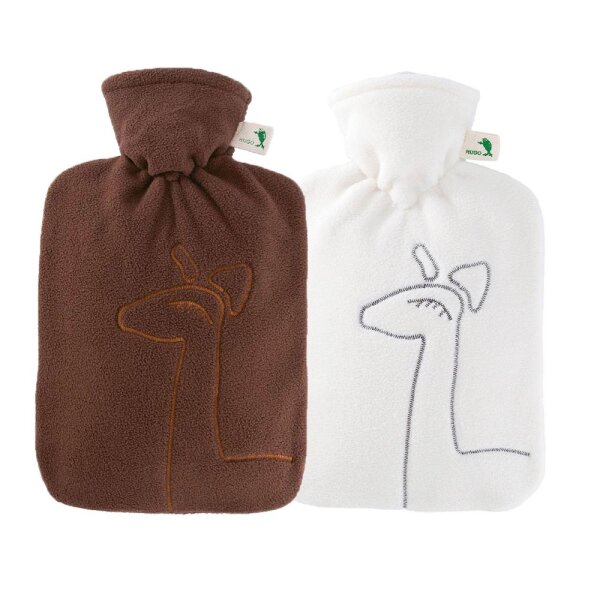 Hugo Frosch Classic Hot Water Bottle 1,8 L, Doublefleece cover, various. Colors