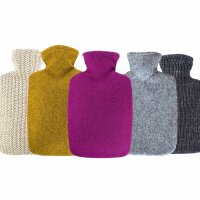 Hugo Frosch Classic Hot Water Bottle 1,8 L, Knitted Cover...