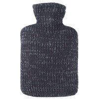 Hugo Frosch Classic Hot Water Bottle 1,8 L, Knitted Cover Lurex, various. Colors