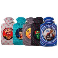 Hugo Frosch Classic Hot Water Bottle 1,8 L, Nicki Velour...