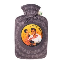 Hugo Frosch Classic Hot Water Bottle 1,8 L, Nicki Velour Cover, various. Pattern