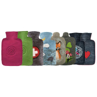 Hugo Frosch Classic Hot Water Bottle 1.8 L, felt cover,...