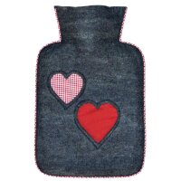 Hugo Frosch Classic Hot Water Bottle 1.8 L, felt cover,...