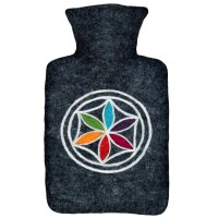 Hugo Frosch Classic Hot Water Bottle 1.8 L, felt cover, various. Pattern