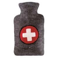 Hugo Frosch Classic Hot Water Bottle 1.8 L, felt cover, various. Pattern