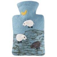 Hugo Frosch Classic Hot Water Bottle 1.8 L, felt cover, various. Pattern