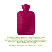 Hugo Frosch Classic Hot Water Bottle 1.8 L, wickerwork look, various. Colors