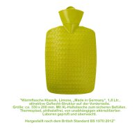 Hugo Frosch Classic Hot Water Bottle 1.8 L, wickerwork look, various. Colors
