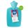 Hugo Frosch Classic Hot Water Bottle 1.8 L, Half Lamelle, Sanitized, mint or red