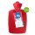 Hugo Frosch Classic Hot Water Bottle 1.8 L, Half Lamelle, Sanitized, mint or red