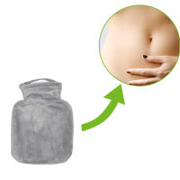 Hugo Frosch Mini Hot Water Bottle 0,2 L, Velour Cover, various Pattern