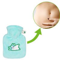 Hugo Frosch Mini Hot Water Bottle 0,2 L, Velour Cover, various Pattern