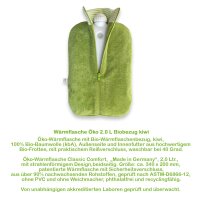 Hugo Frosch eco hot water bottle 2,0 L, organic cover,...