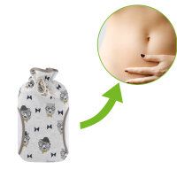 Hugo Frosch Eco Hot Water Bottle 2,0 L, Muff Cover, various Pattern