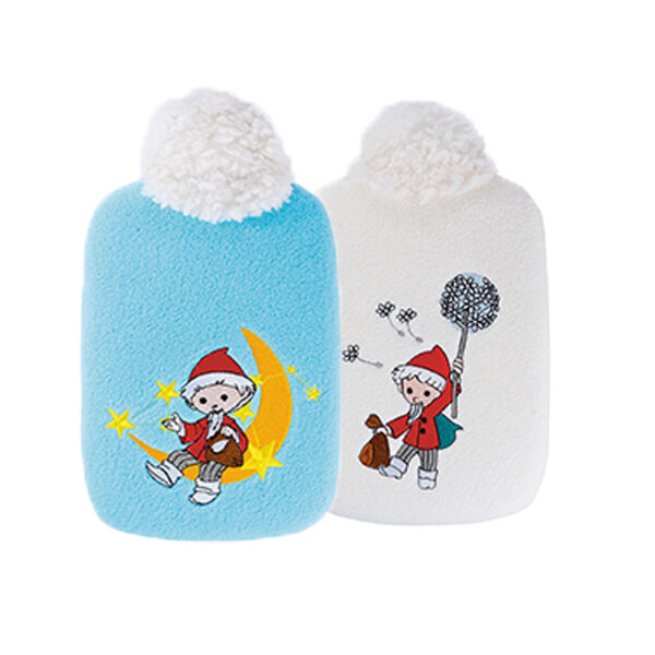 Hugo Frosch Eco Hot Water Bottle 0,8 L, Softfleece, Sandman, various Colors