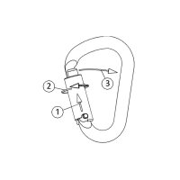 TEE-UU CT HMS SAFE LOCK 3T Karabiner, Aluminum, Triple...