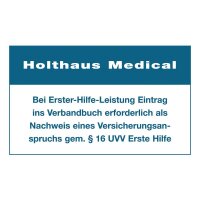 Holthaus Medical Sticker Entry Bandage Book, 60x100mm