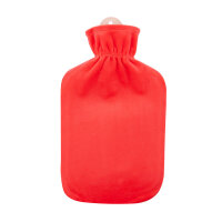 Hot water bottle "Coral", with fleece cover