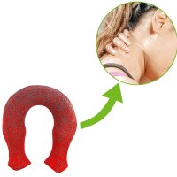 Neck warmer "Pixel Orange", 1,4L, with knitted...