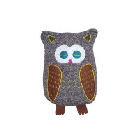 Hugo Frosch eco hot water bottle 0.8 L, knitted cover owl