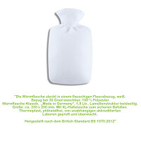 Hugo Frosch Classic Hot Water Bottle 1.8 L, Fleece Cover,...