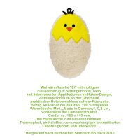 Hugo Frosch mini hot water bottle 0.2 L, fleece cover, egg