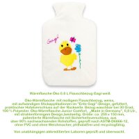 Hugo Frosch eco hot water bottle 0.8 L, fleece cover,...