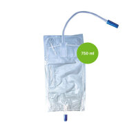 Ratiomed urine leg bag unicameral 750 ml, inlet / outlet,...
