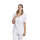 Leiber Slip-on Casaques for ladies, short sleeve, side/chest pockets, white, size XS-3XL