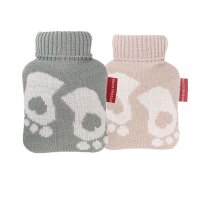 Hugo Frosch Mini Hot Water Bottle 0.2 L, Knitted Cover,...