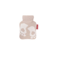 Hugo Frosch Mini Hot Water Bottle 0.2 L, Knitted Cover,...