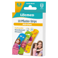Lifemed® Plaster strips KIDS, 6 x 1,7cm, 10/40 pieces, various patterns