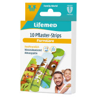 Lifemed® Plaster strips KIDS, 6 x 1,7cm, 10/40 pieces, various patterns