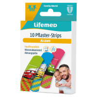 Lifemed® Plaster strips KIDS, 6 x 1,7cm, 10/40 pieces, various patterns